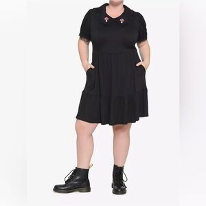 black roaring 20's dress Plus Size Black Babydoll Dress – Pluspreorder main image 0